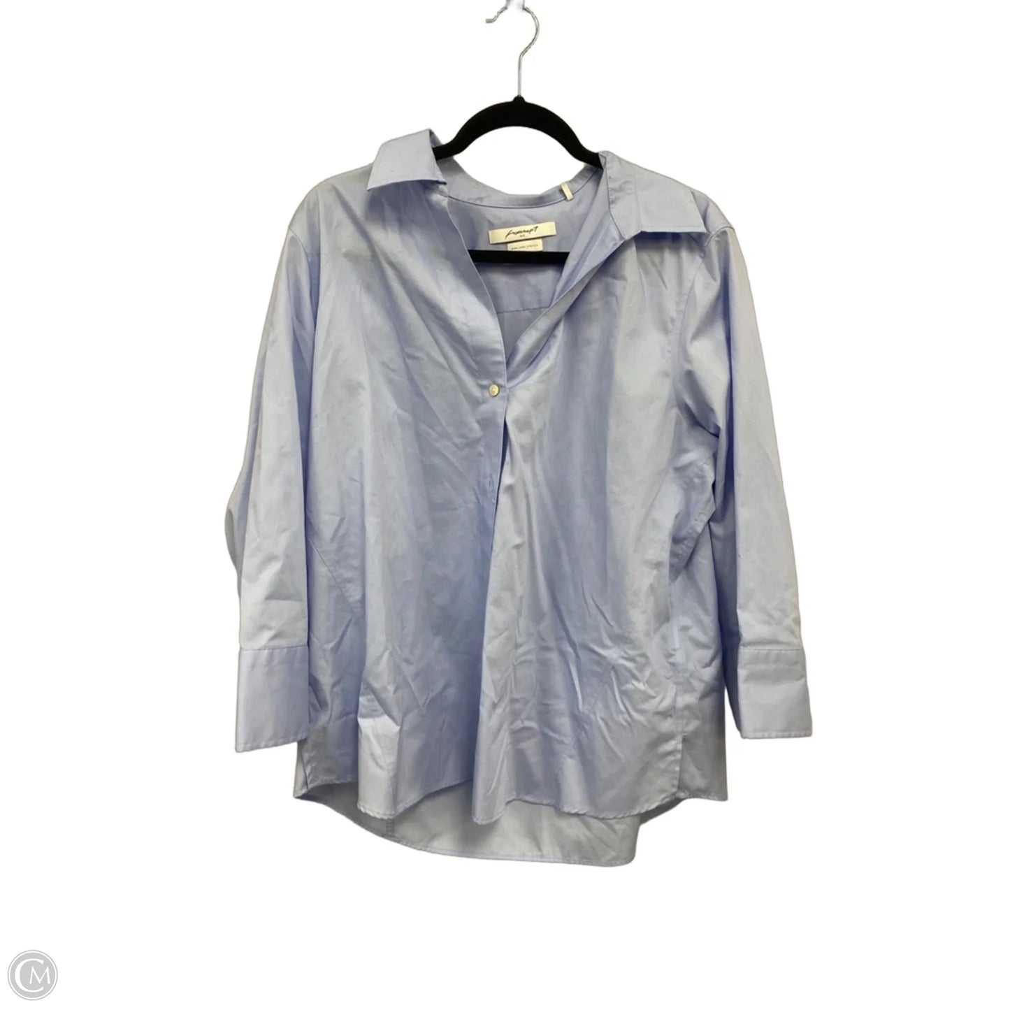 Top 3/4 Sleeve By Foxcroft In Blue, Size: Xxl