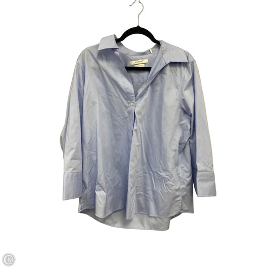 Top 3/4 Sleeve By Foxcroft In Blue, Size: Xxl