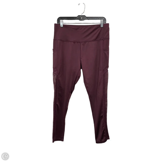 Athletic Leggings By Clothes Mentor In Maroon, Size: Xl