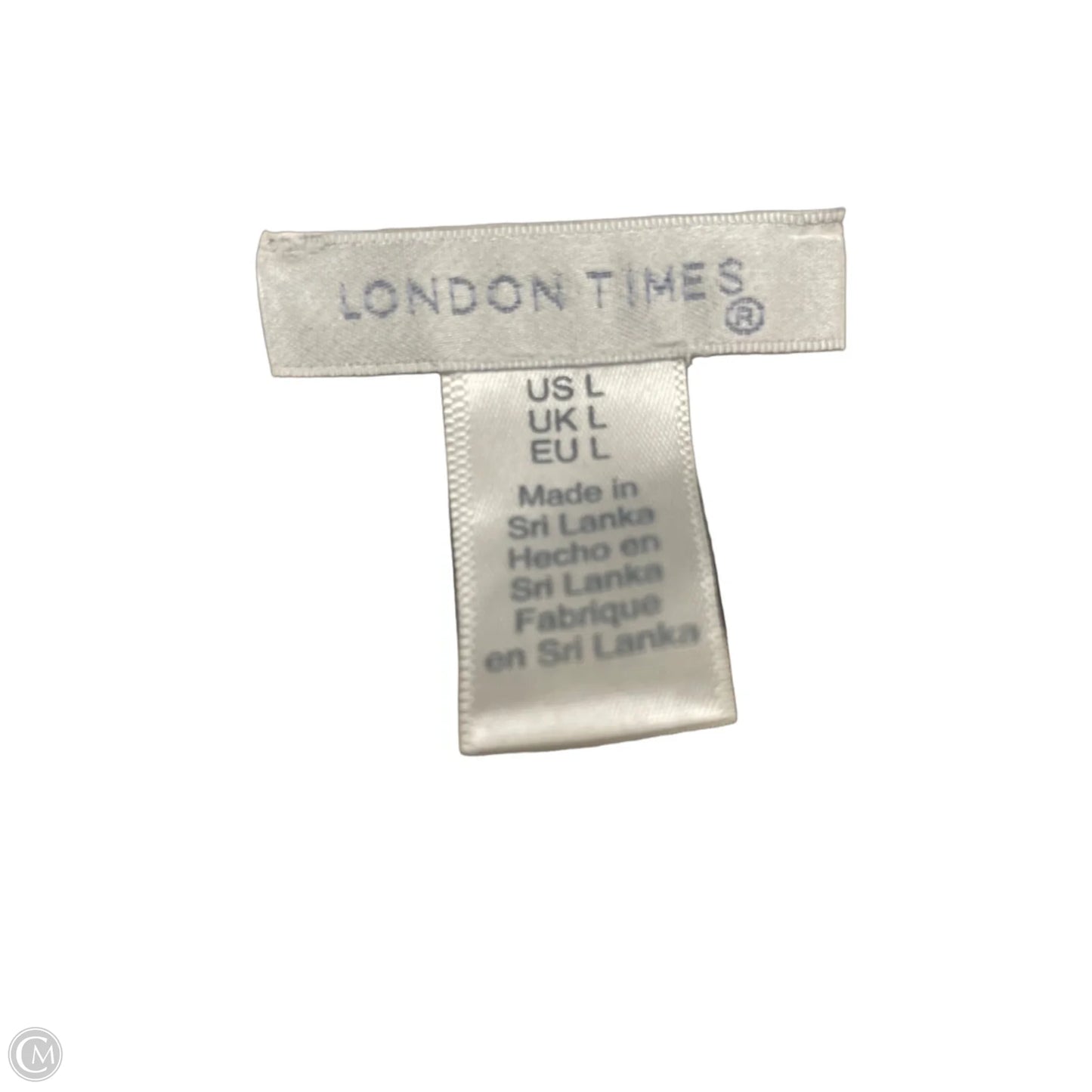 Dress Casual Short By London Times In Blue & Cream, Size: L