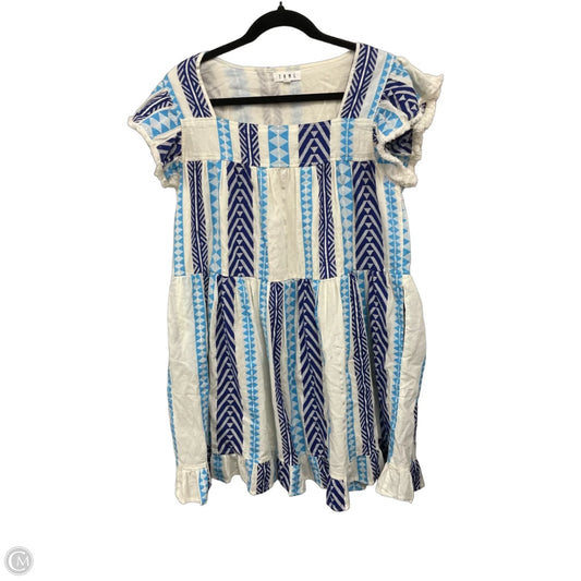 Dress Casual Short By Thml In Blue & Cream, Size: L