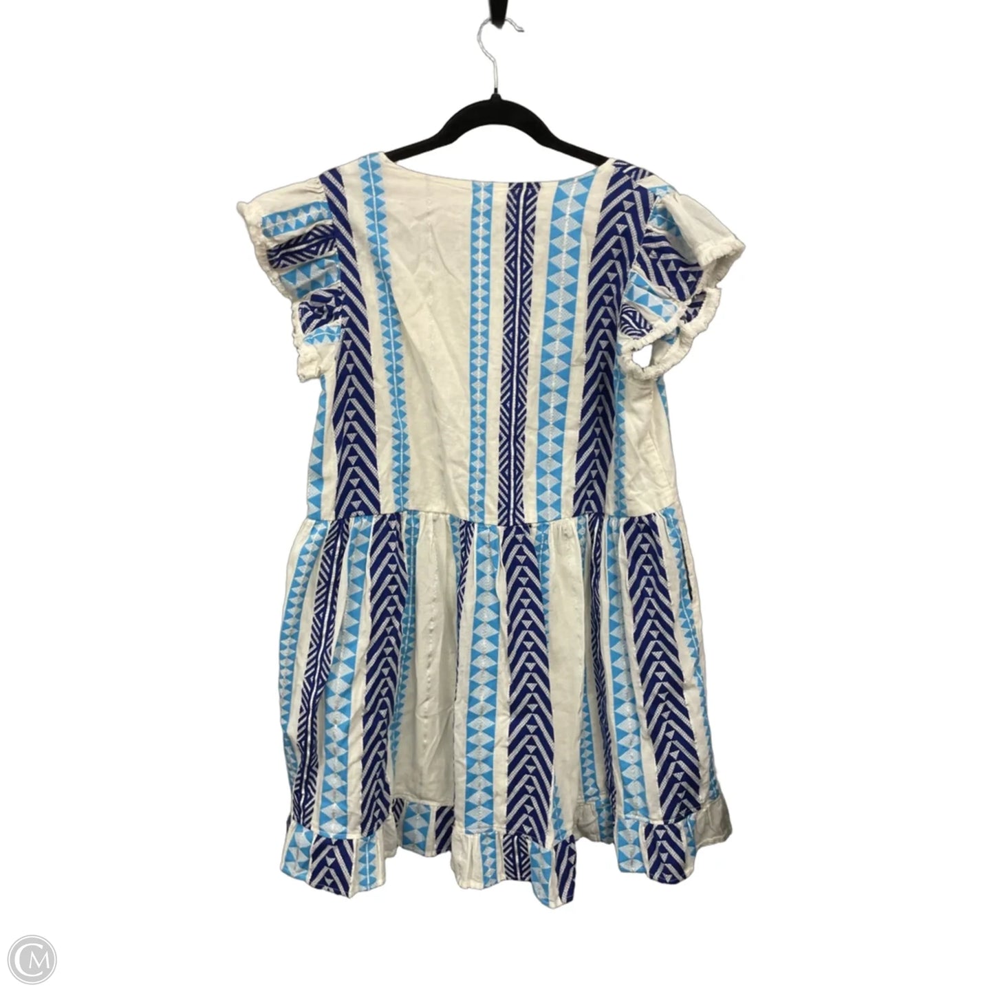 Dress Casual Short By Thml In Blue & Cream, Size: L