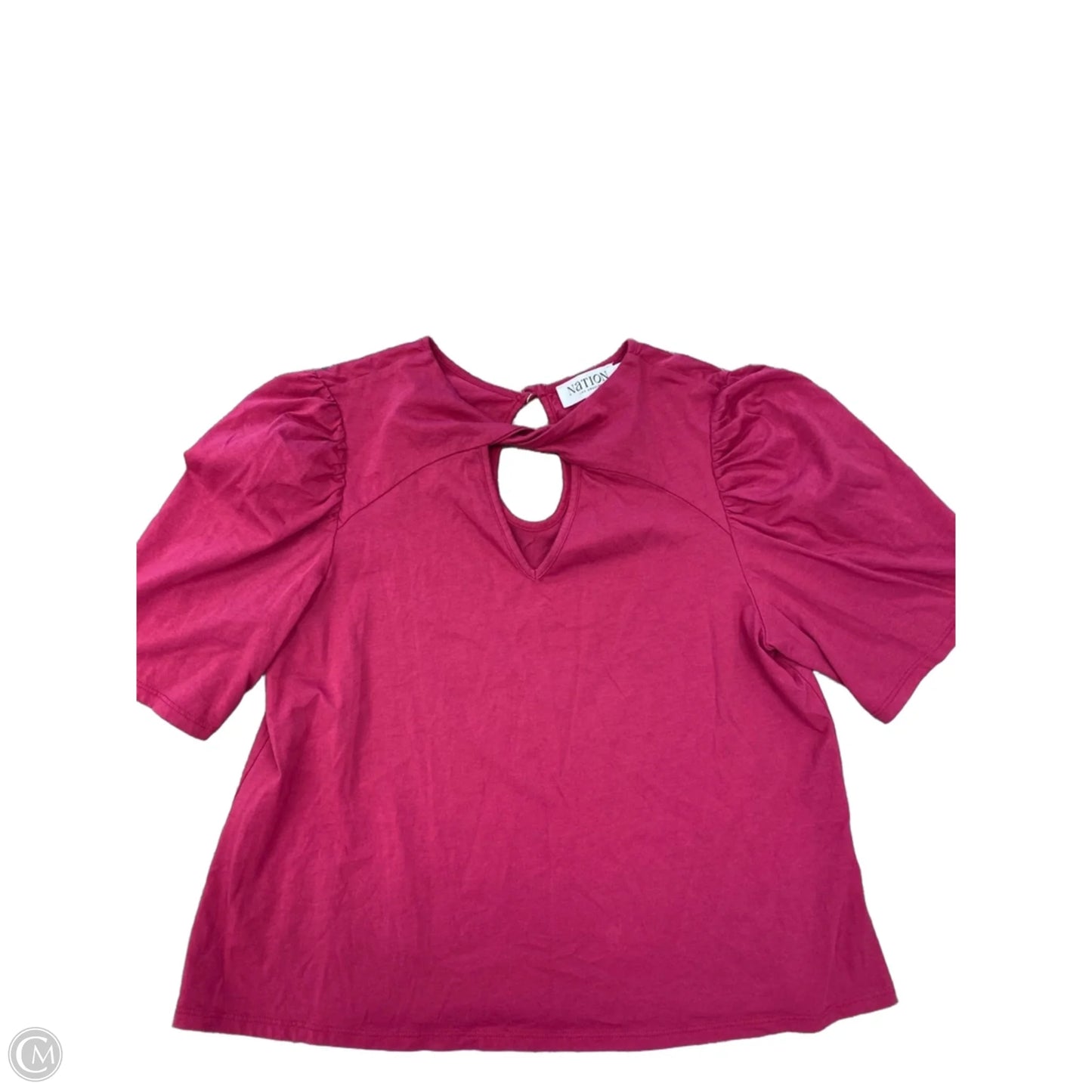 Top Short Sleeve By Nation In Pink, Size: S