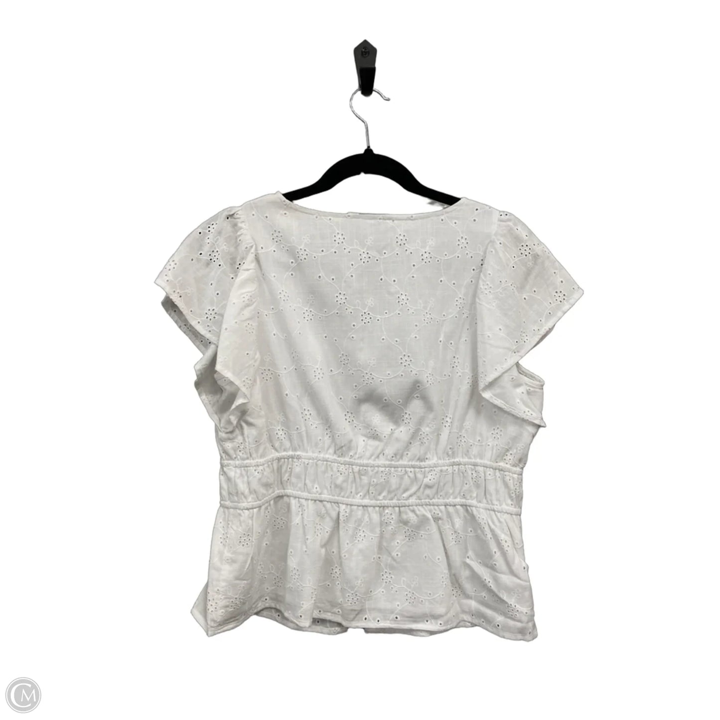 Top Short Sleeve By Time And Tru In White, Size: M