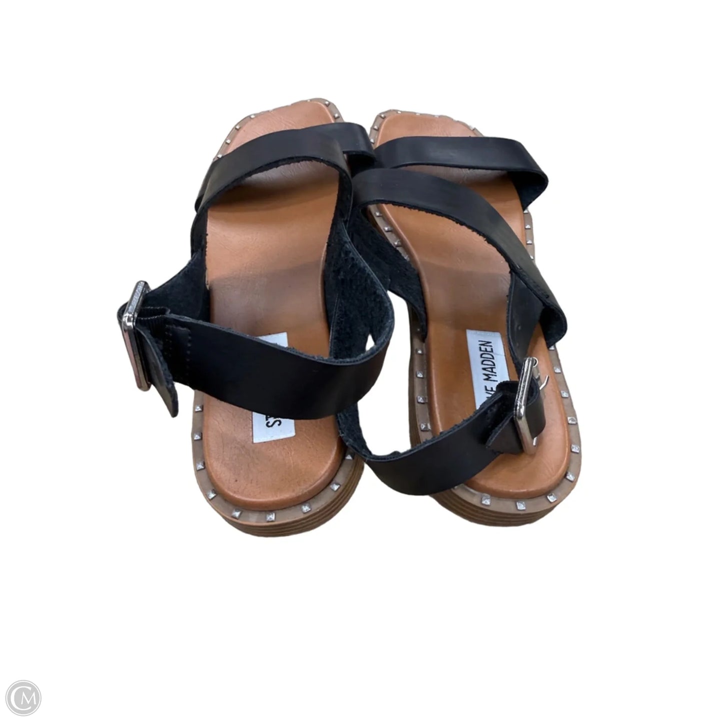 Sandals Flats By Steve Madden In Black, Size: 7.5