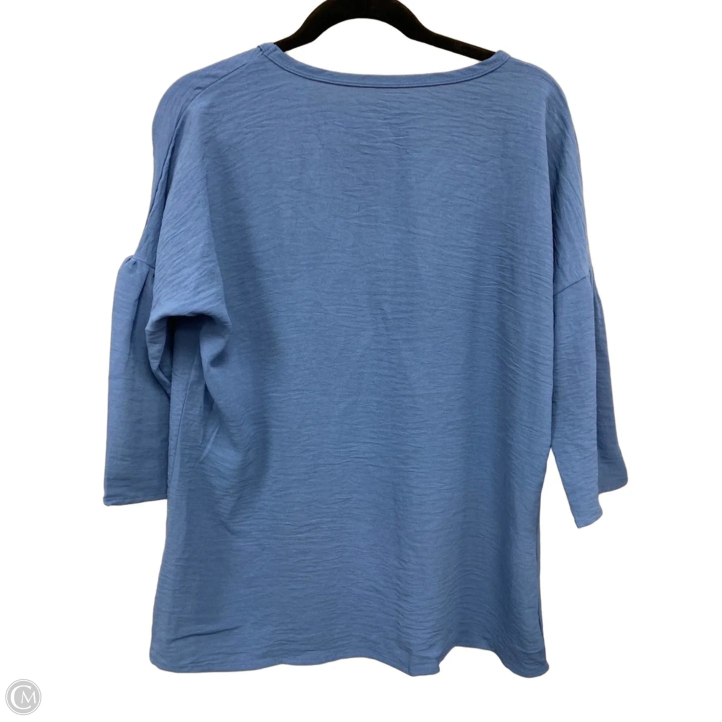 Top 3/4 Sleeve By Ninexis In Blue, Size: L
