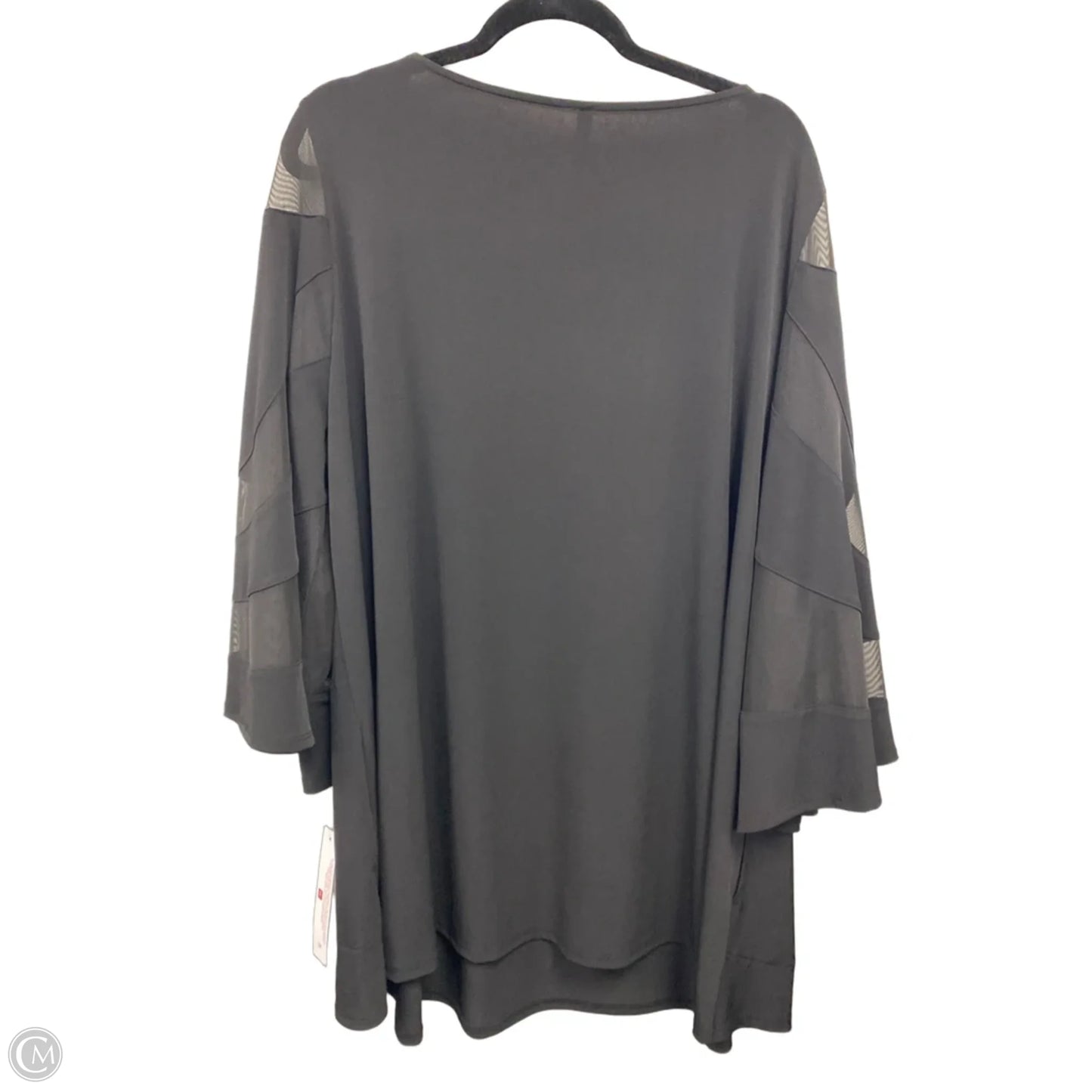 Top 3/4 Sleeve By Cmb In Black, Size: 2x