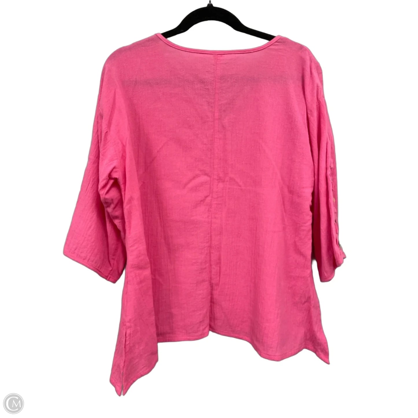 Top 3/4 Sleeve By Lulu B In Pink, Size: S