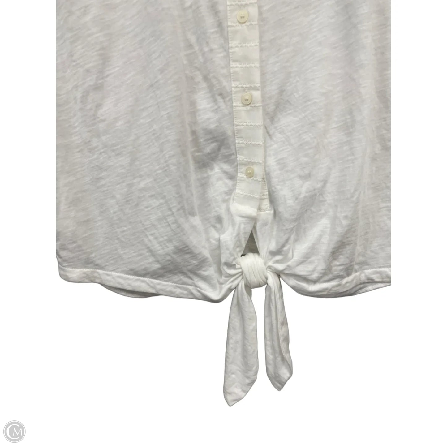 Top Short Sleeve By Loft In Cream, Size: S