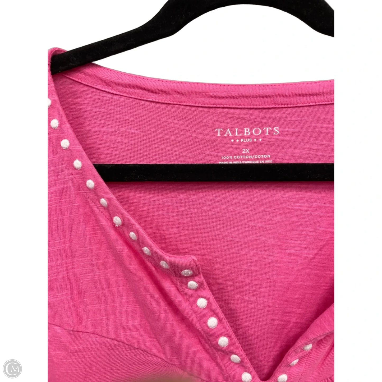 Top Short Sleeve By Talbots In Pink, Size: 2x