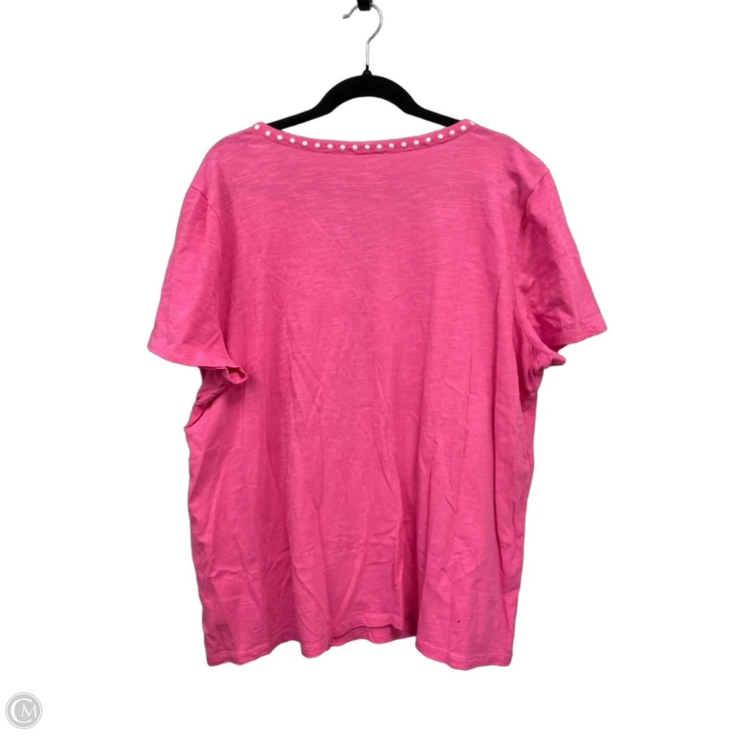 Top Short Sleeve By Talbots In Pink, Size: 2x