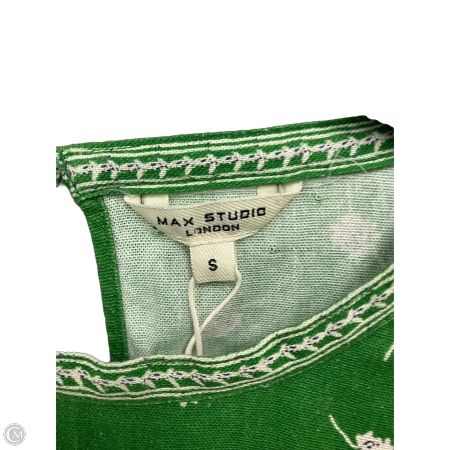 Dress Casual Midi By Max Studio In Green & White, Size: S