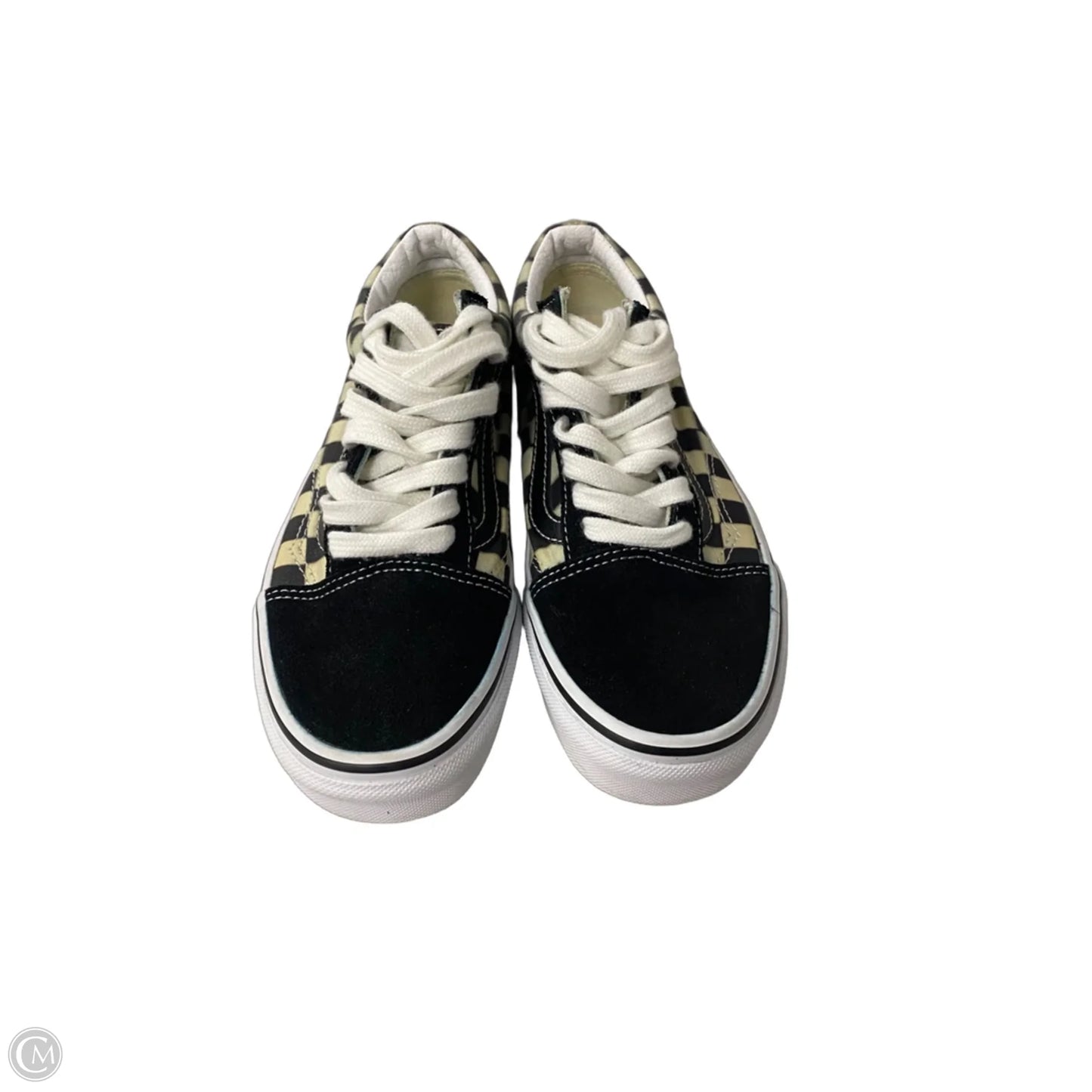 Shoes Sneakers By Vans In Black & Cream, Size: 5.5