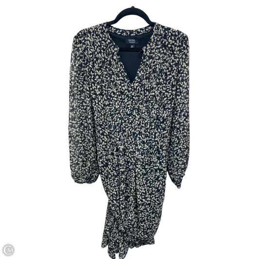 Dress Casual Midi By Msk In Black & Tan, Size: 16