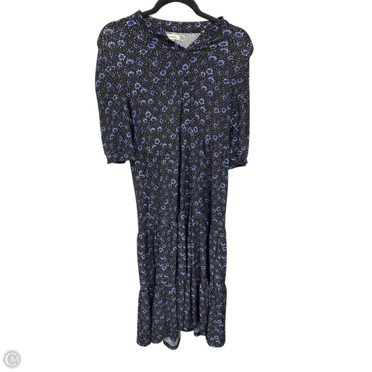Dress Casual Midi By Max Studio In Black & Blue, Size: M