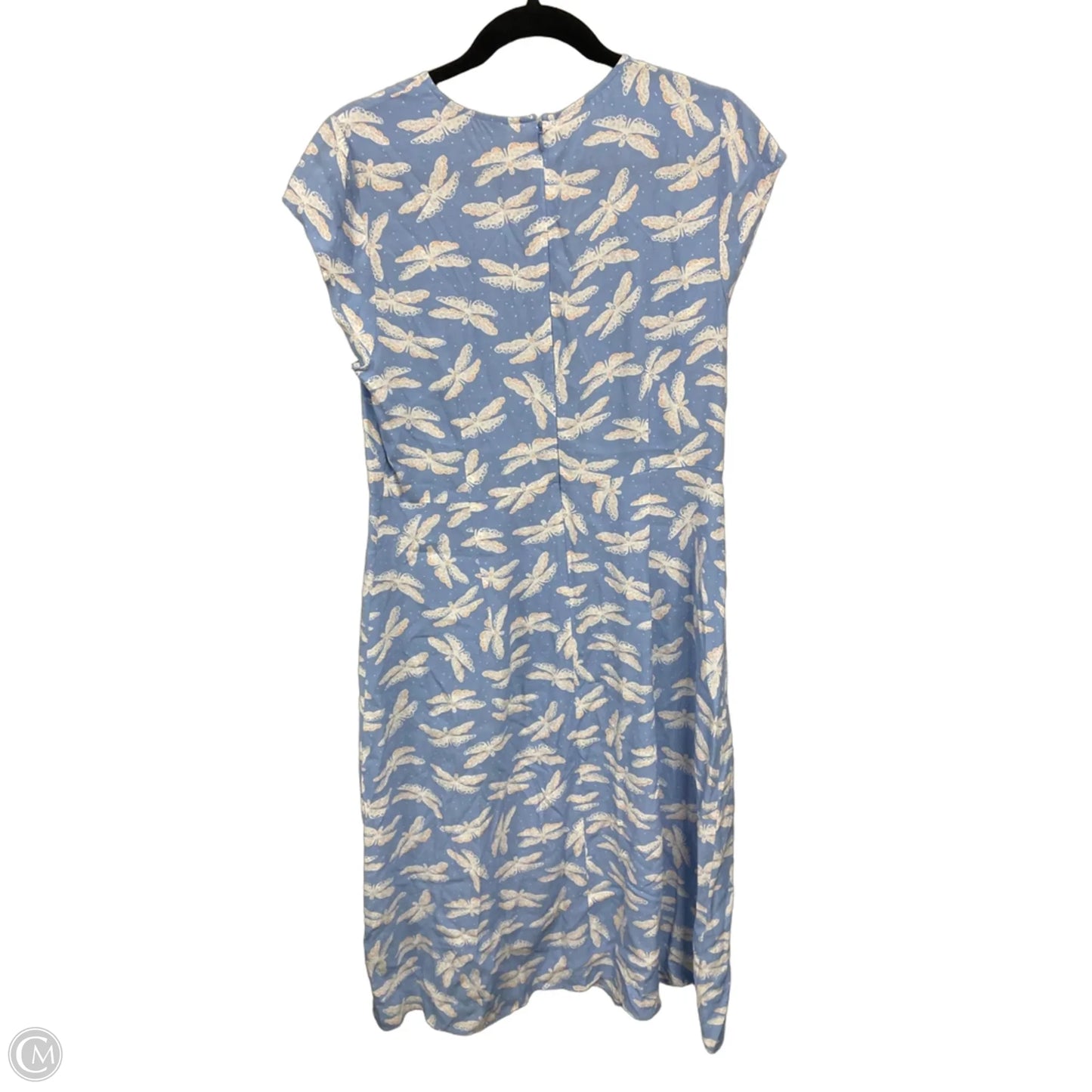 Dress Casual Midi By Loft In Blue & White, Size: 10p