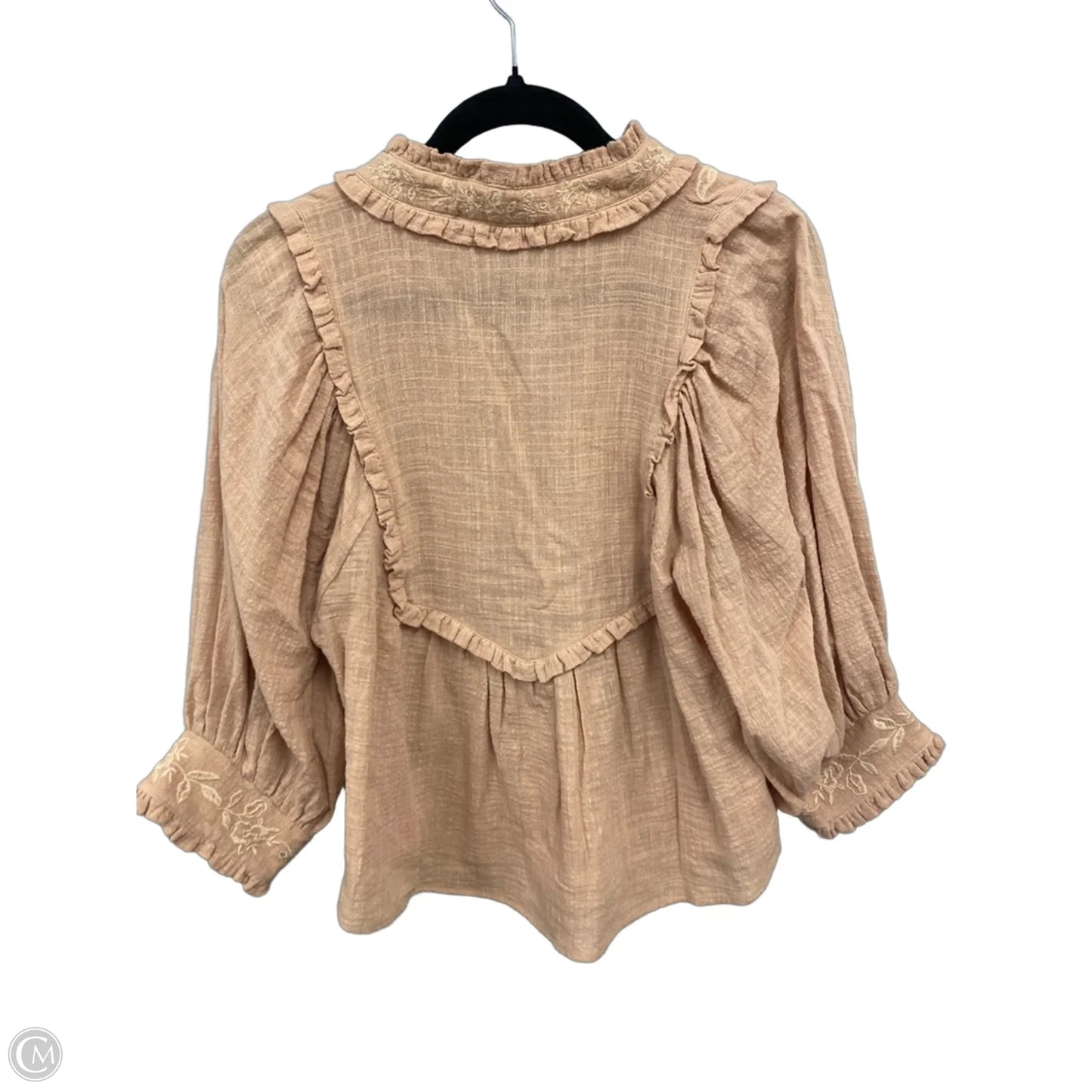 Top 3/4 Sleeve By Olivaceous In Peach, Size: M