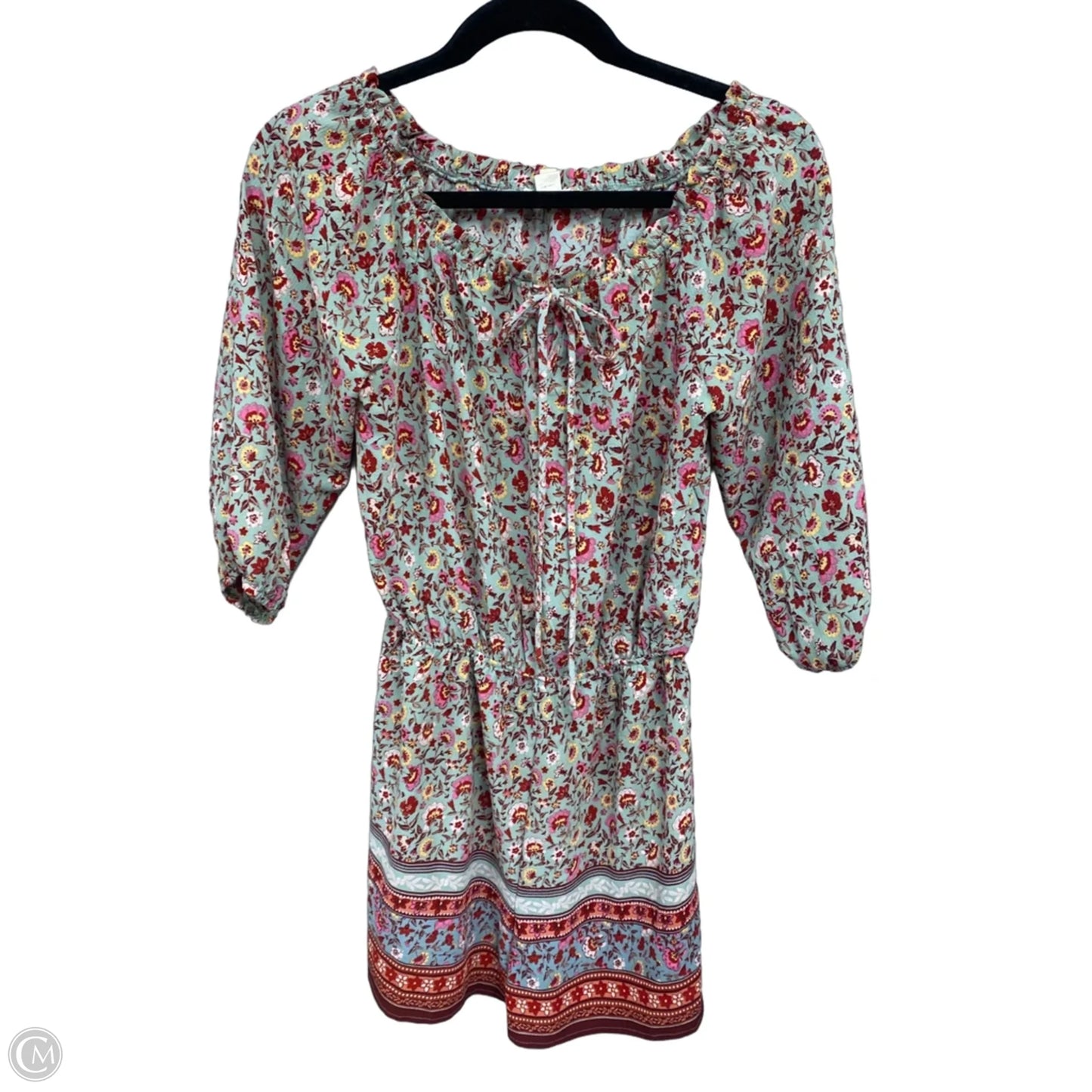 Romper By Monteau In Green & Pink, Size: M