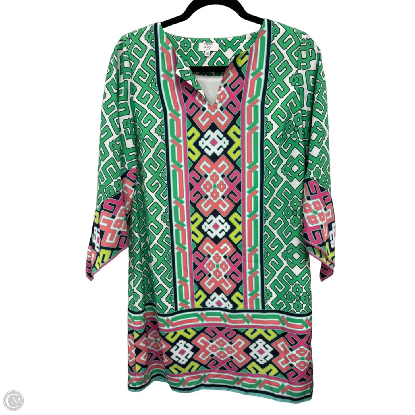 Dress Casual Short By Crown And Ivy In Green & Pink, Size: 6p