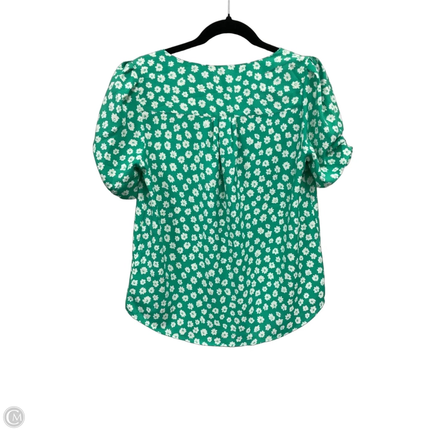Top Short Sleeve By Eliane Rose In Green & White, Size: S