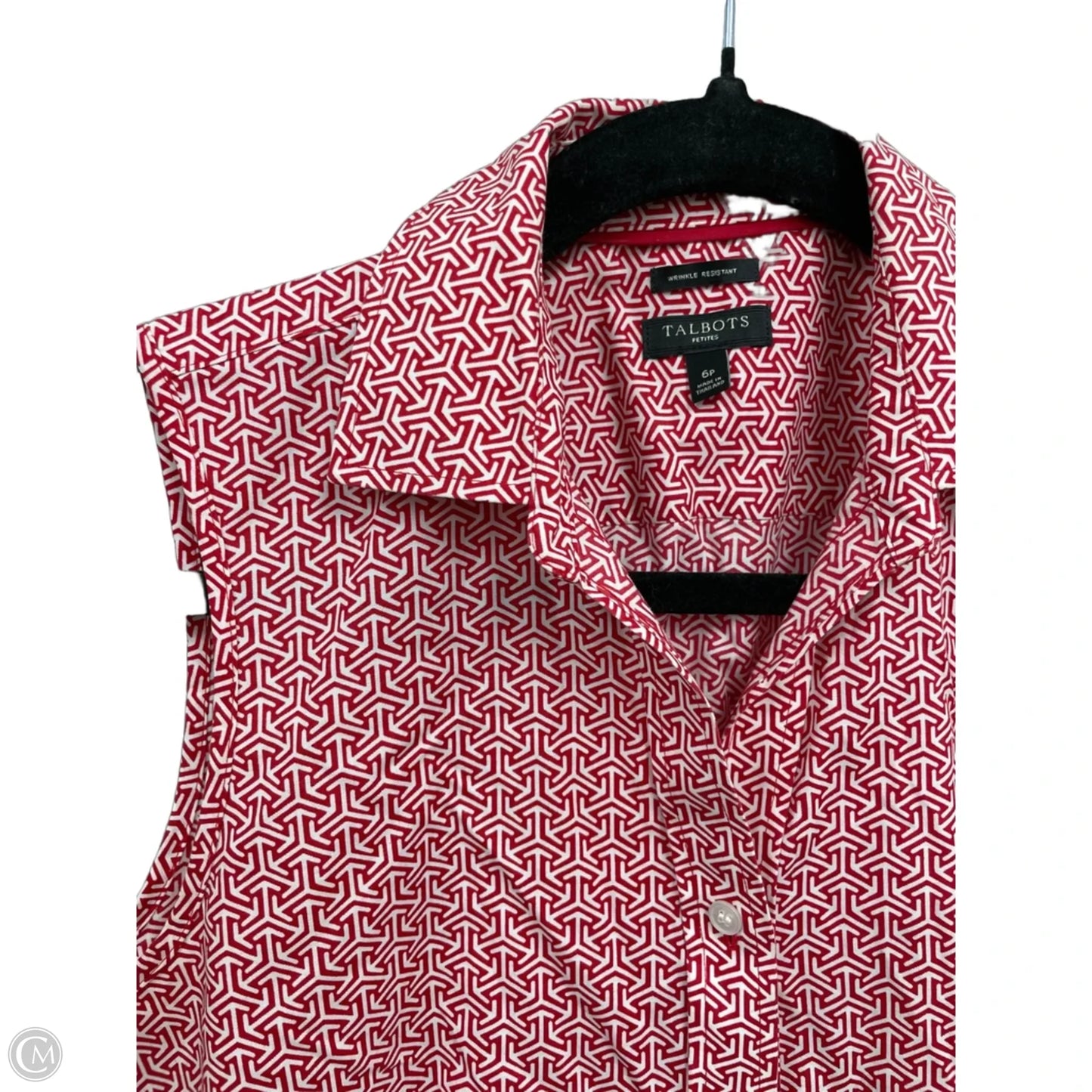 Top Sleeveless By Talbots In Red & White, Size: 6p