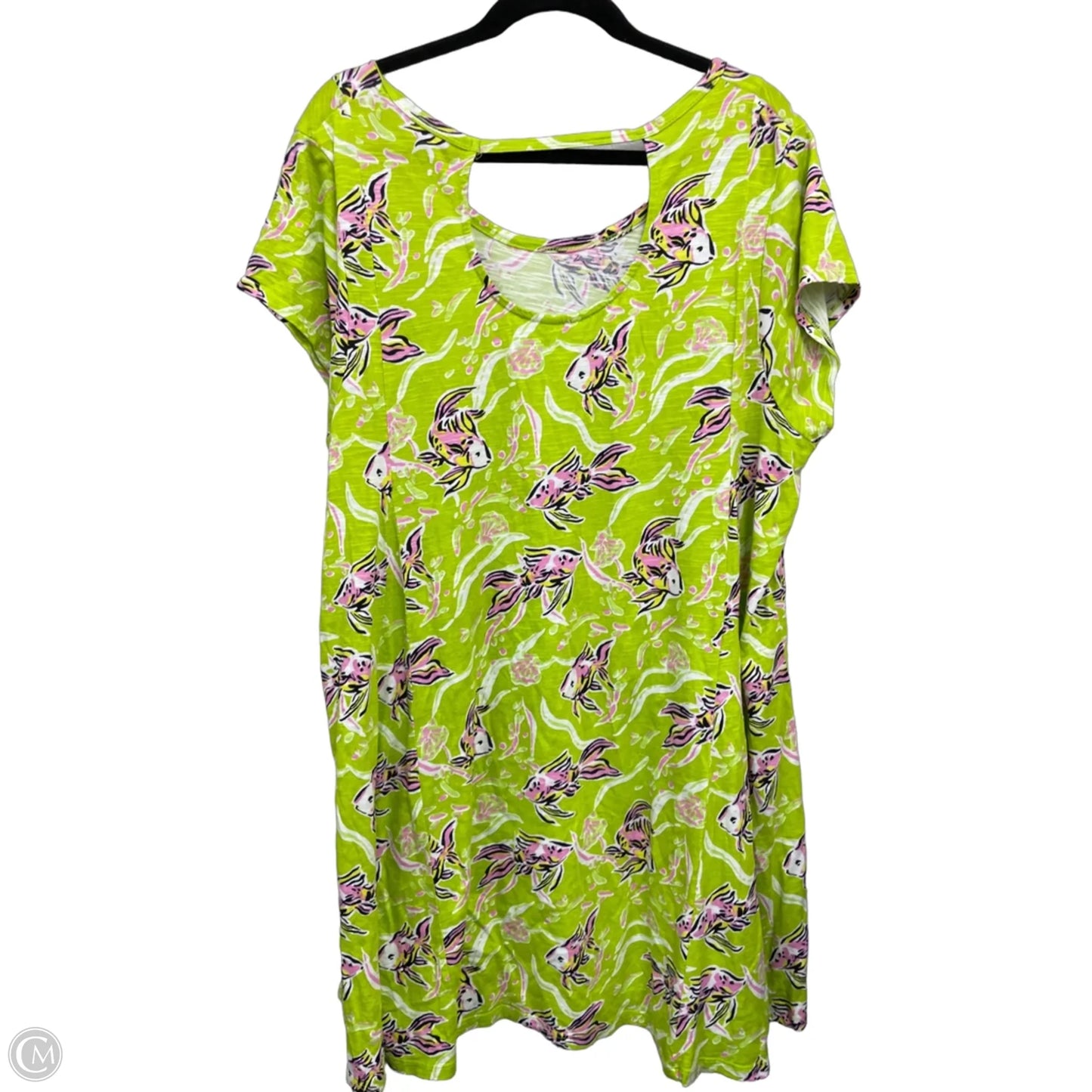 Dress Casual Short By Crown And Ivy In Green & Pink, Size: 3x