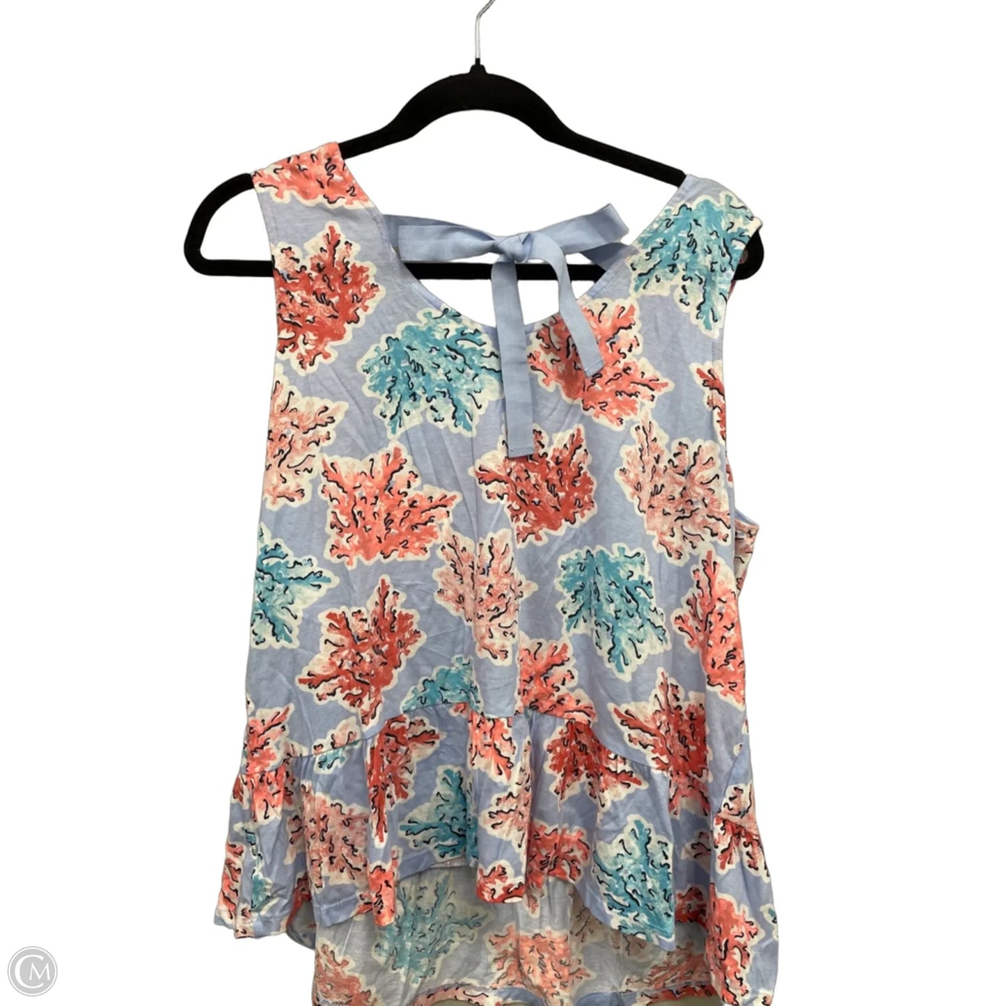 Top Sleeveless By Crown And Ivy In Blue & Orange, Size: Xl