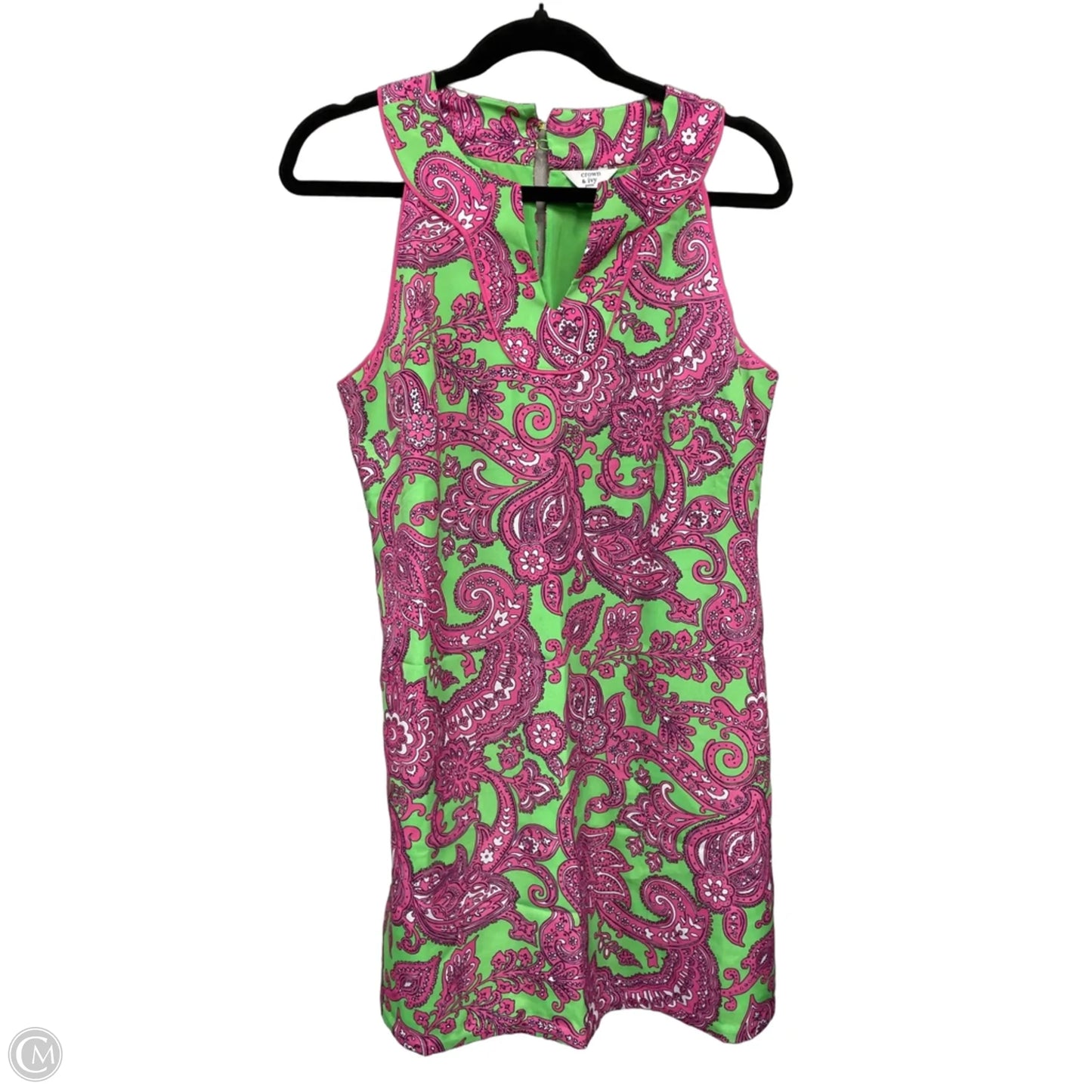 Dress Casual Short By Crown And Ivy In Green & Pink, Size: Mp