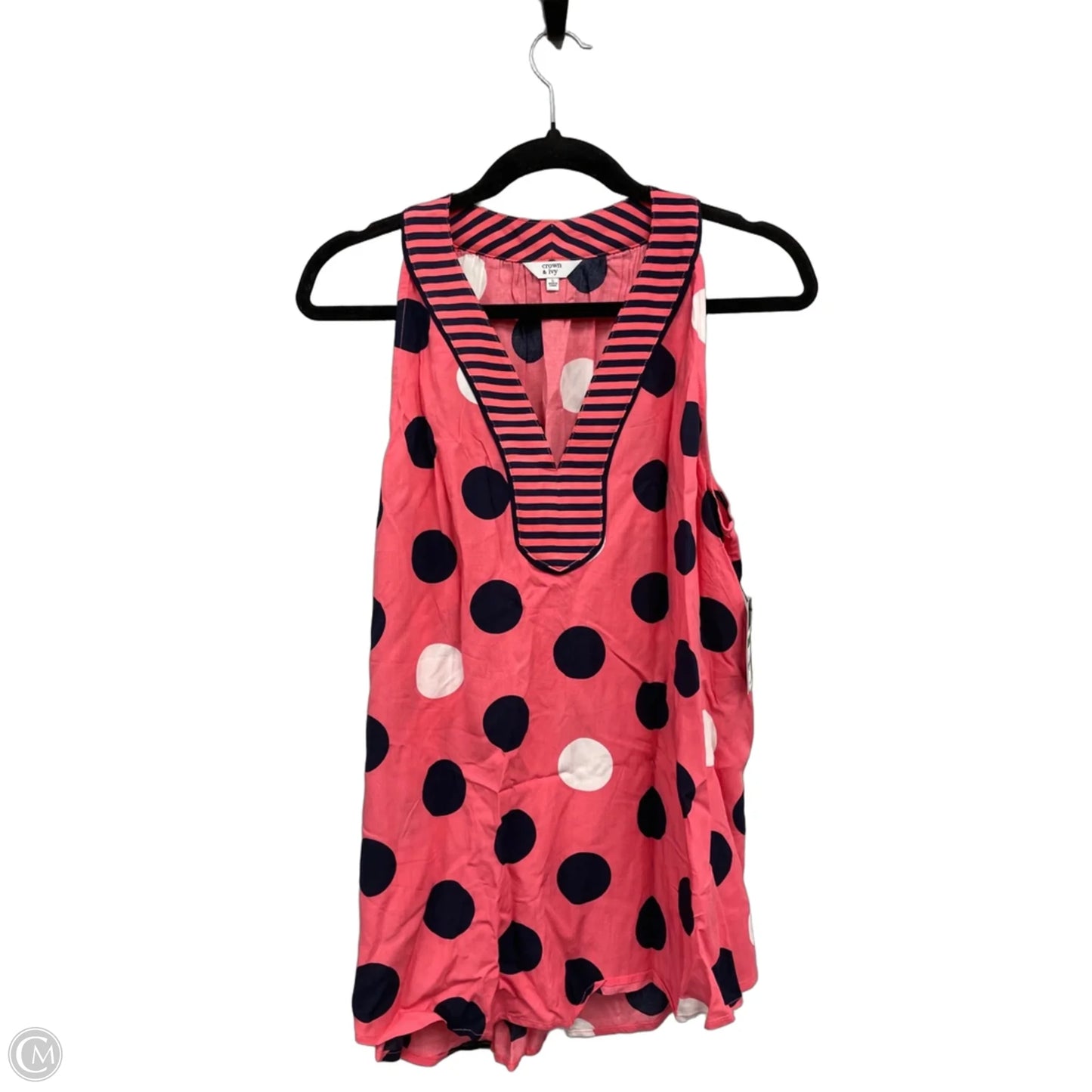 Top Sleeveless By Crown And Ivy In Blue & Orange, Size: L