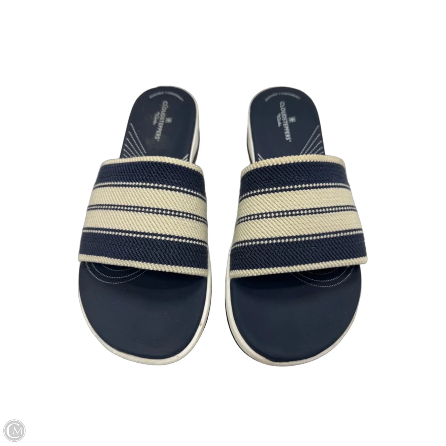 Sandals Platform By Clarks In Blue & Cream, Size: 11