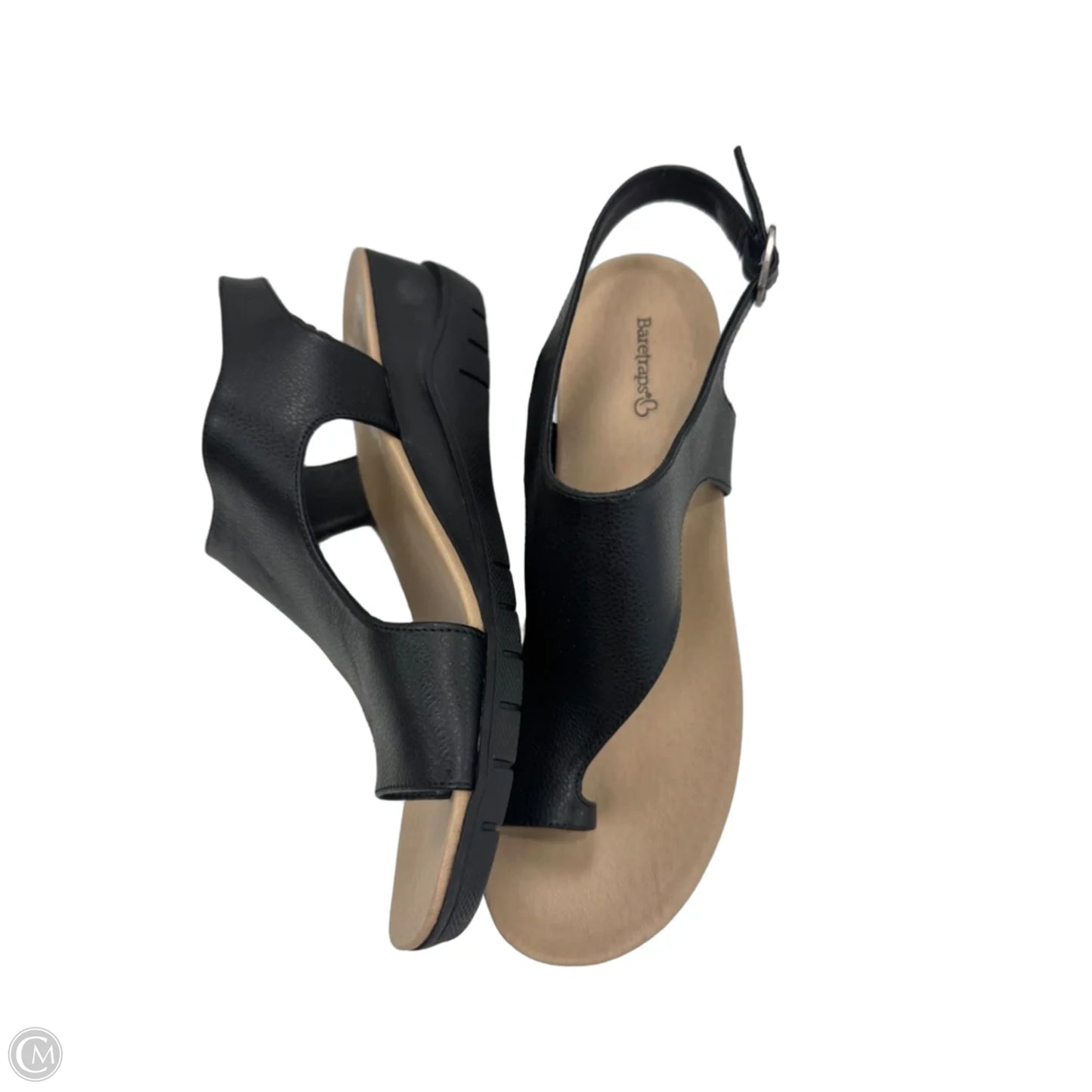 Sandals Heels Wedge By Bare Traps In Black, Size: 11