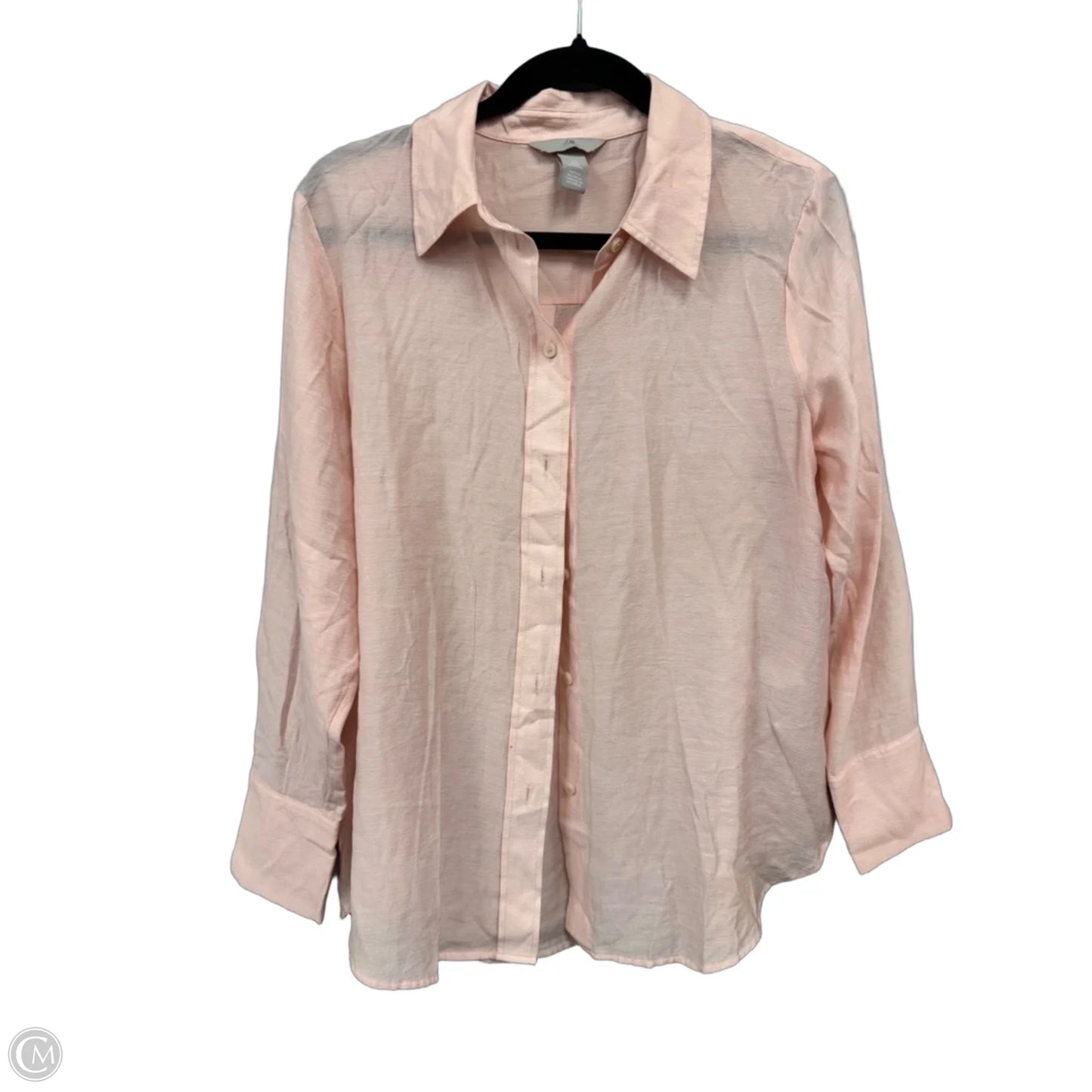 Top Long Sleeve By H&m In Peach, Size: M