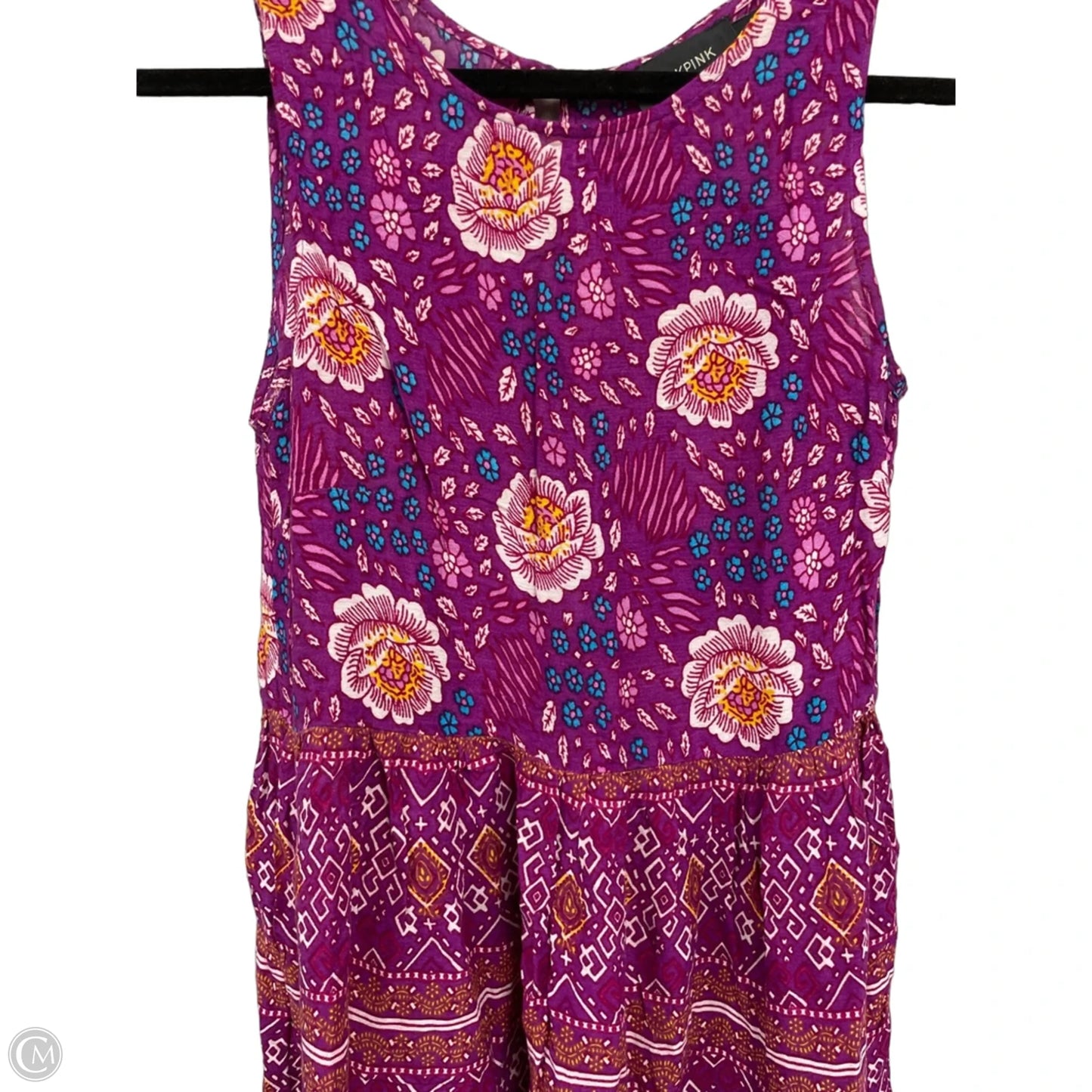 Dress Casual Short By Minkpink In Purple & Yellow, Size: S