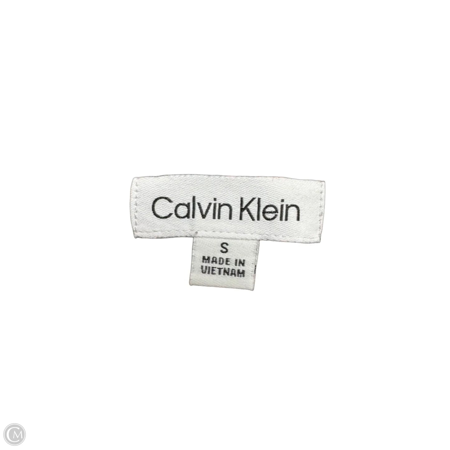 Top Short Sleeve By Calvin Klein In Black & Orange, Size: S