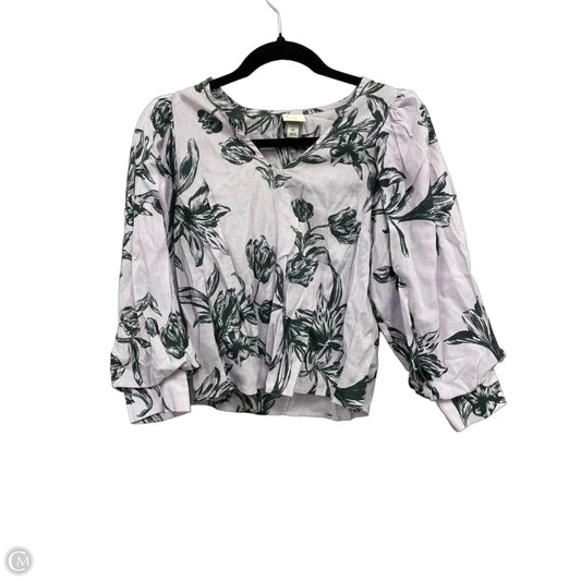 Top Short Sleeve By A New Day In Green & Purple, Size: Xs