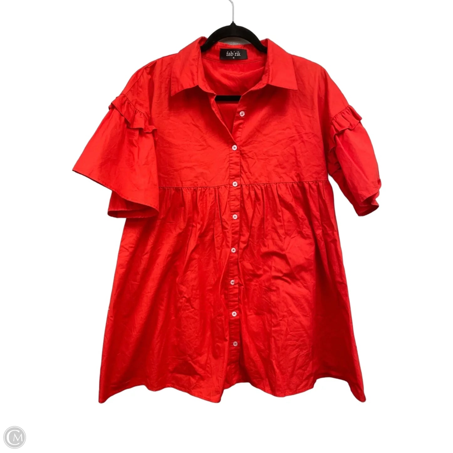 Dress Casual Short By Fabrik In Orange, Size: M