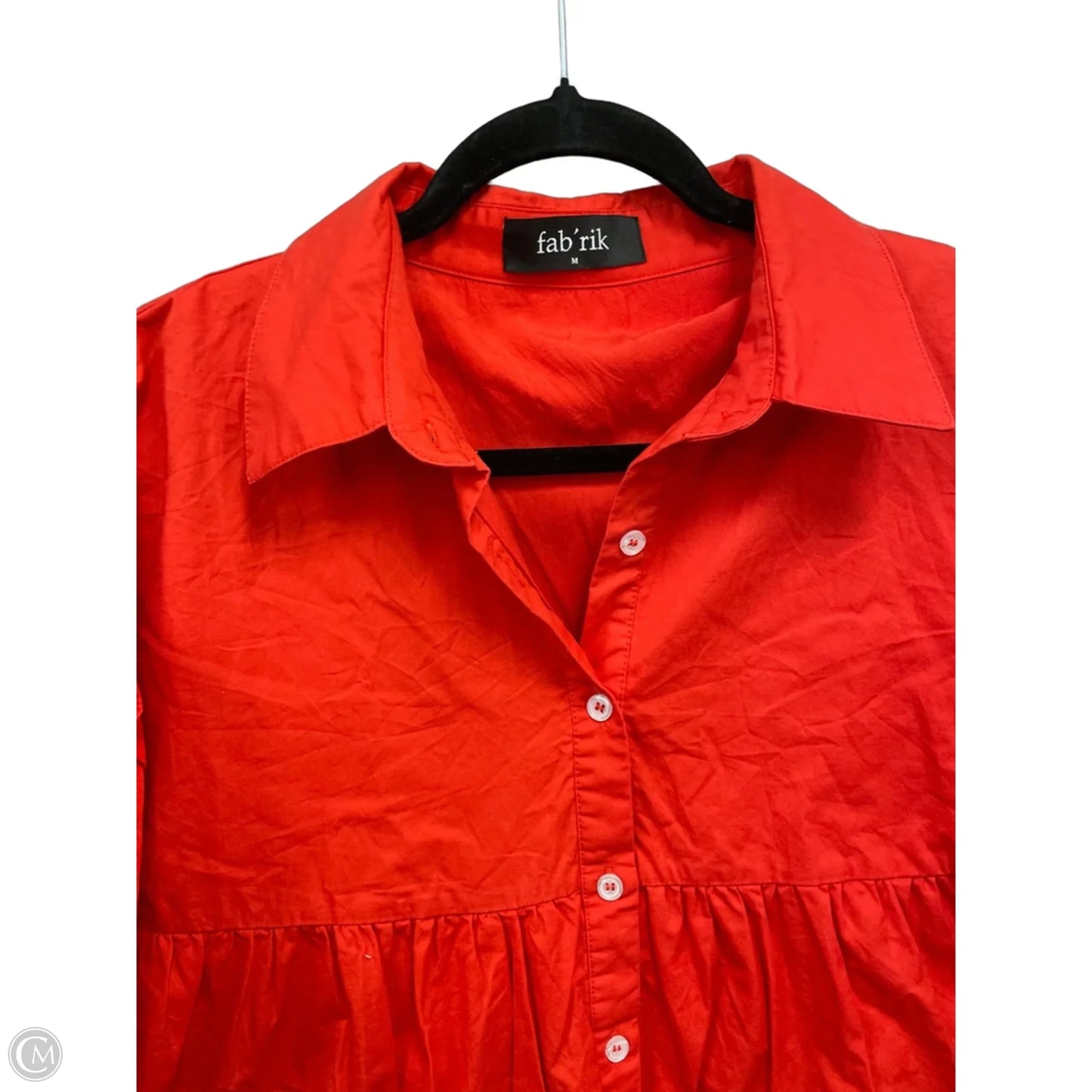Dress Casual Short By Fabrik In Orange, Size: M