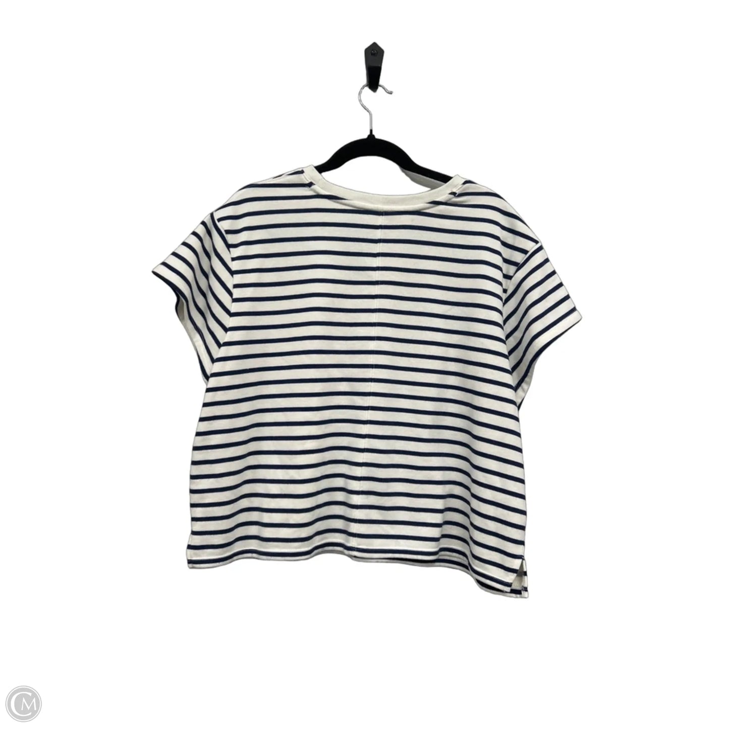Top Short Sleeve By Sonoma In Blue & Cream, Size: Xxl