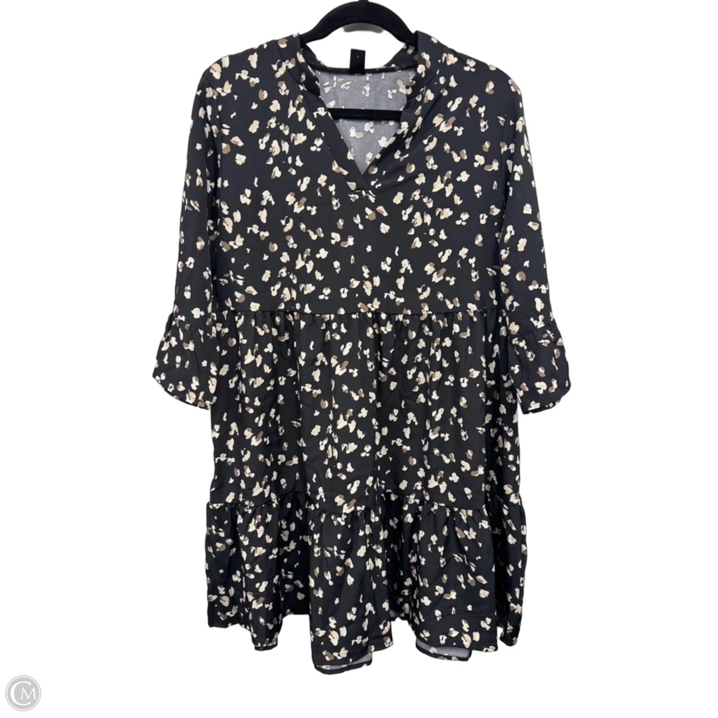 Dress Casual Short By Shein In Black & Tan, Size: Xl