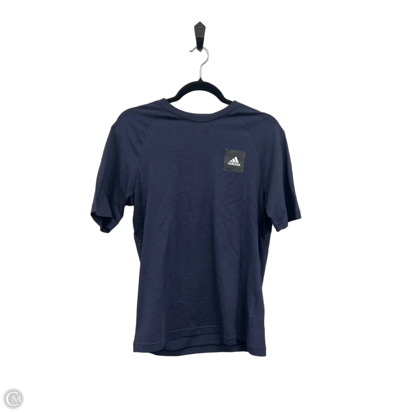 Athletic Top Short Sleeve By Adidas In Blue, Size: S