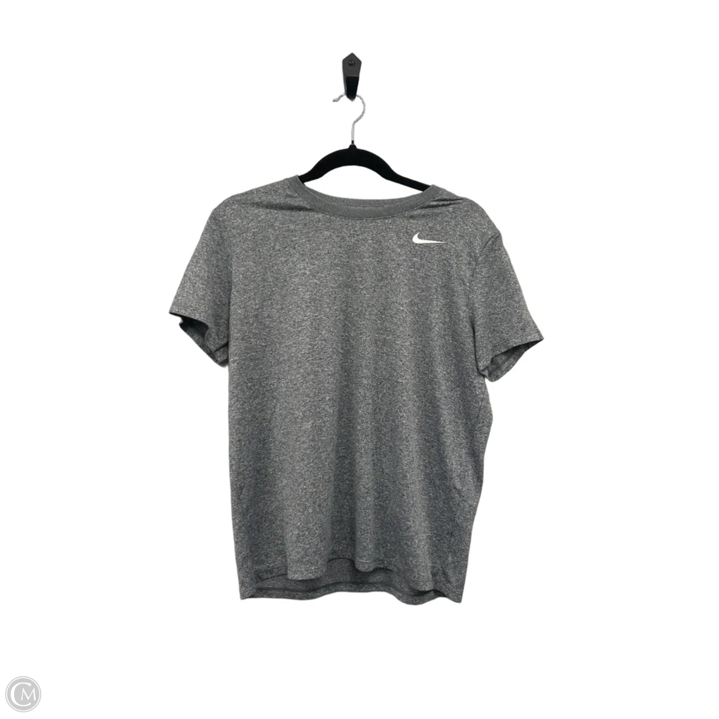 Athletic Top Short Sleeve By Nike Apparel In Grey, Size: L