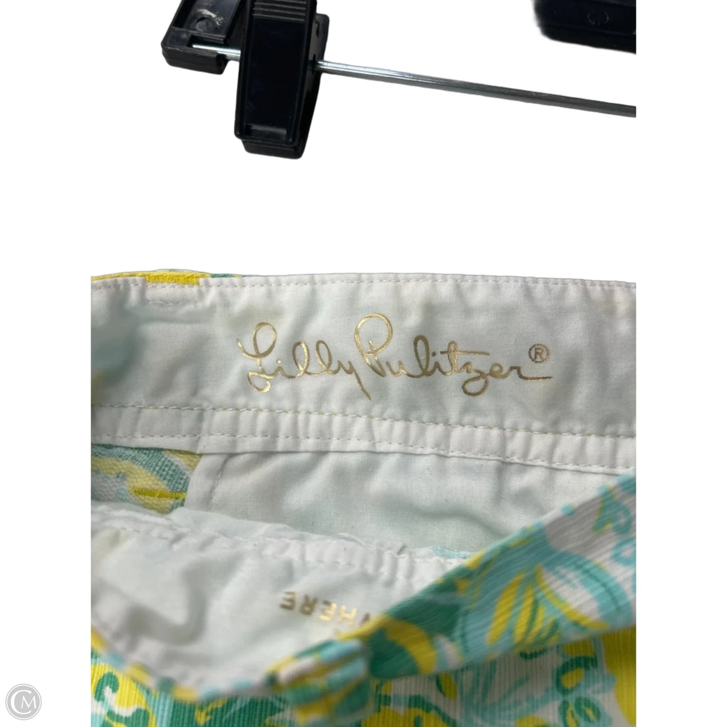 Shorts Designer By Lilly Pulitzer In Green & Yellow, Size: 10