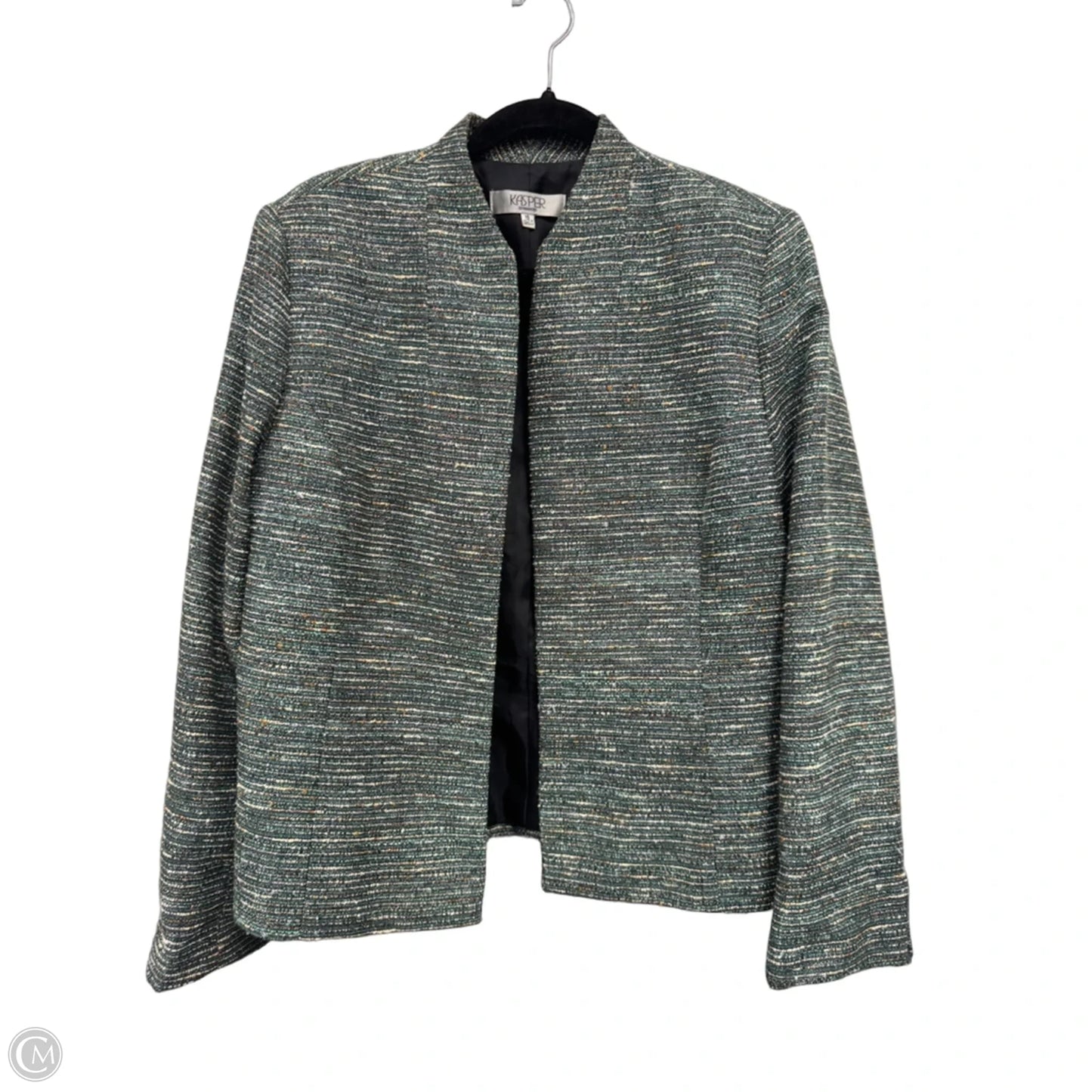 Blazer By Kasper In Green & Tan, Size: 16