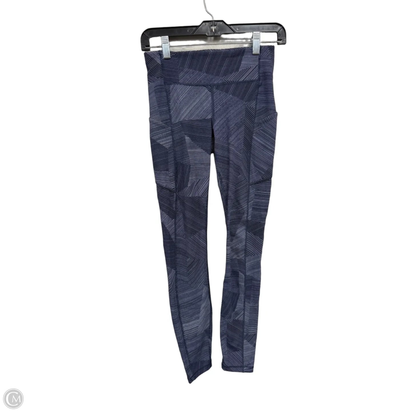 Athletic Leggings By Lululemon In Blue & White, Size: 4
