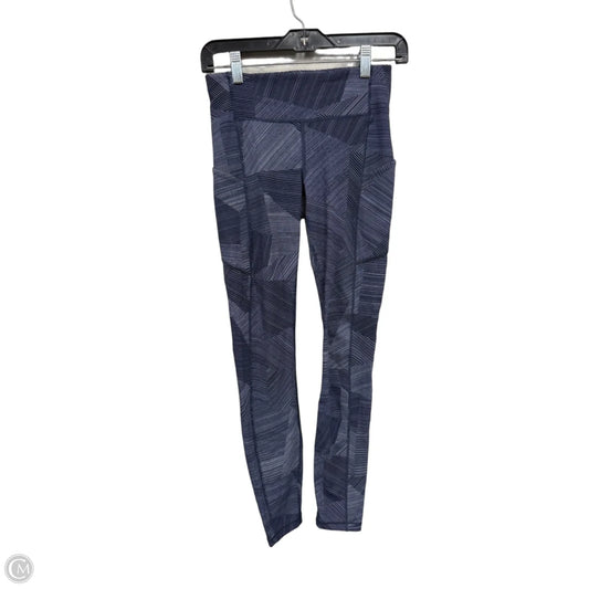 Athletic Leggings By Lululemon In Blue & White, Size: 4
