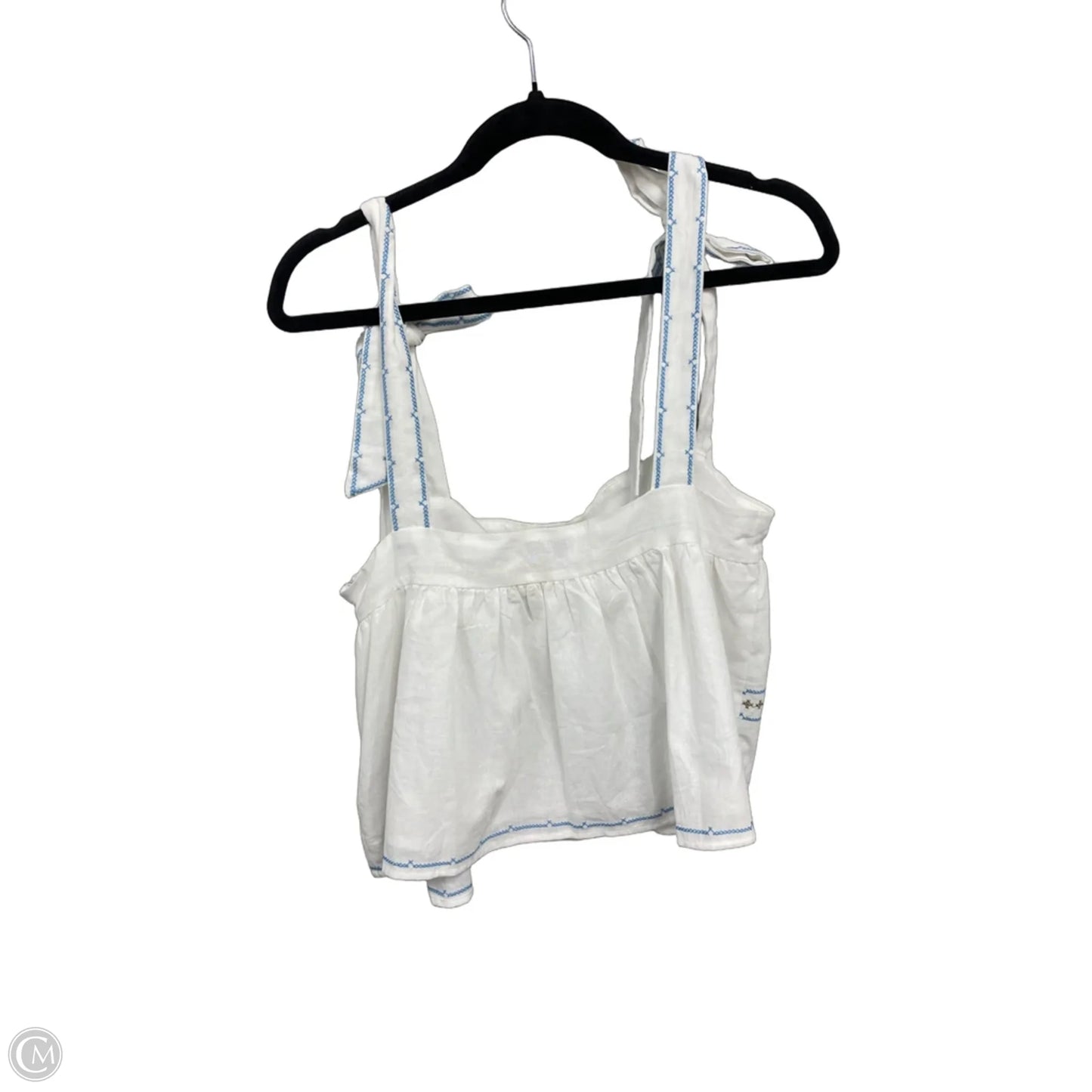 Top Sleeveless By Mable In Blue & White, Size: M