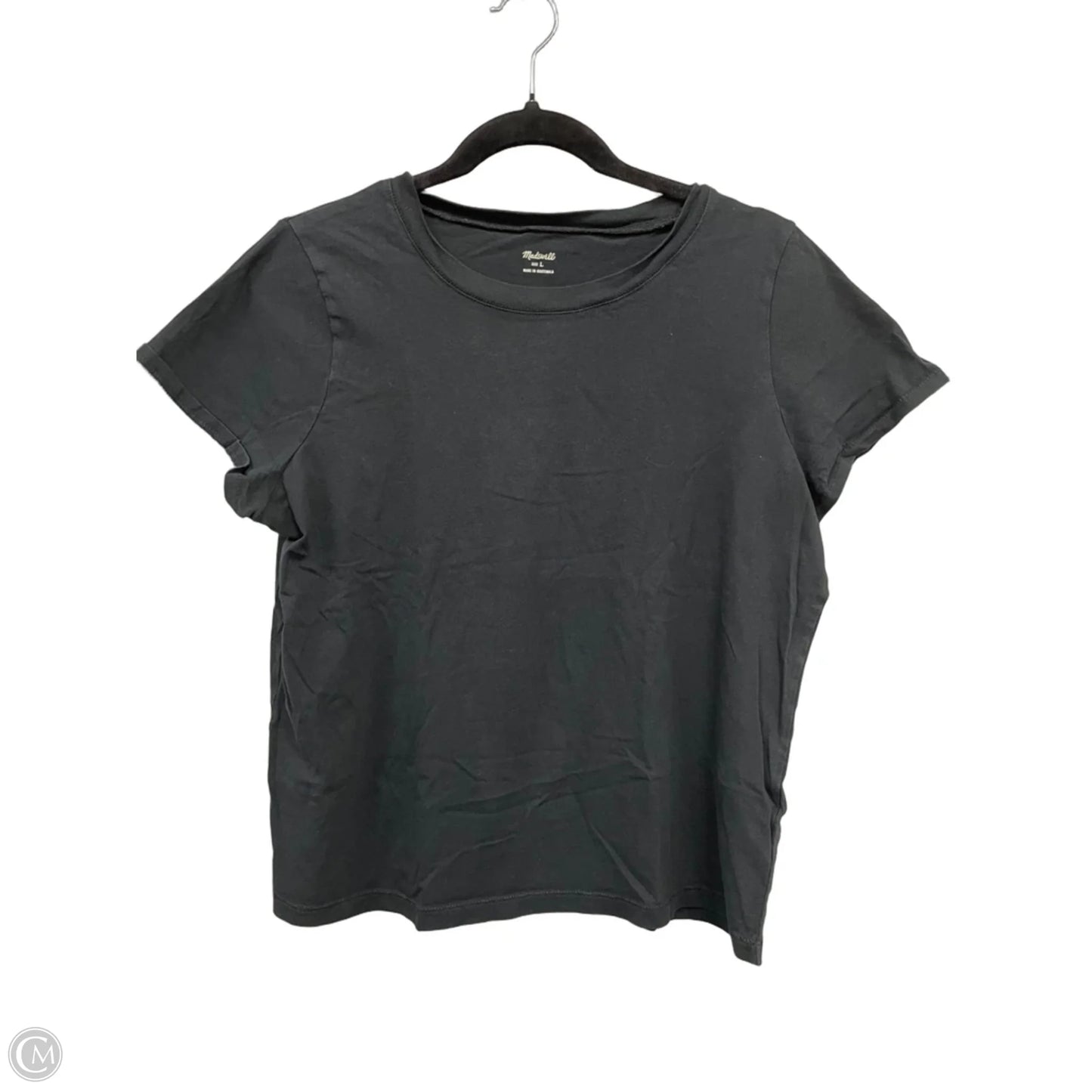 Top Short Sleeve Basic By Madewell In Black, Size: L