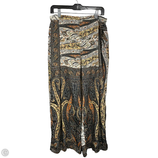 Pants Wide Leg By Earthbound In Black & Tan, Size: M