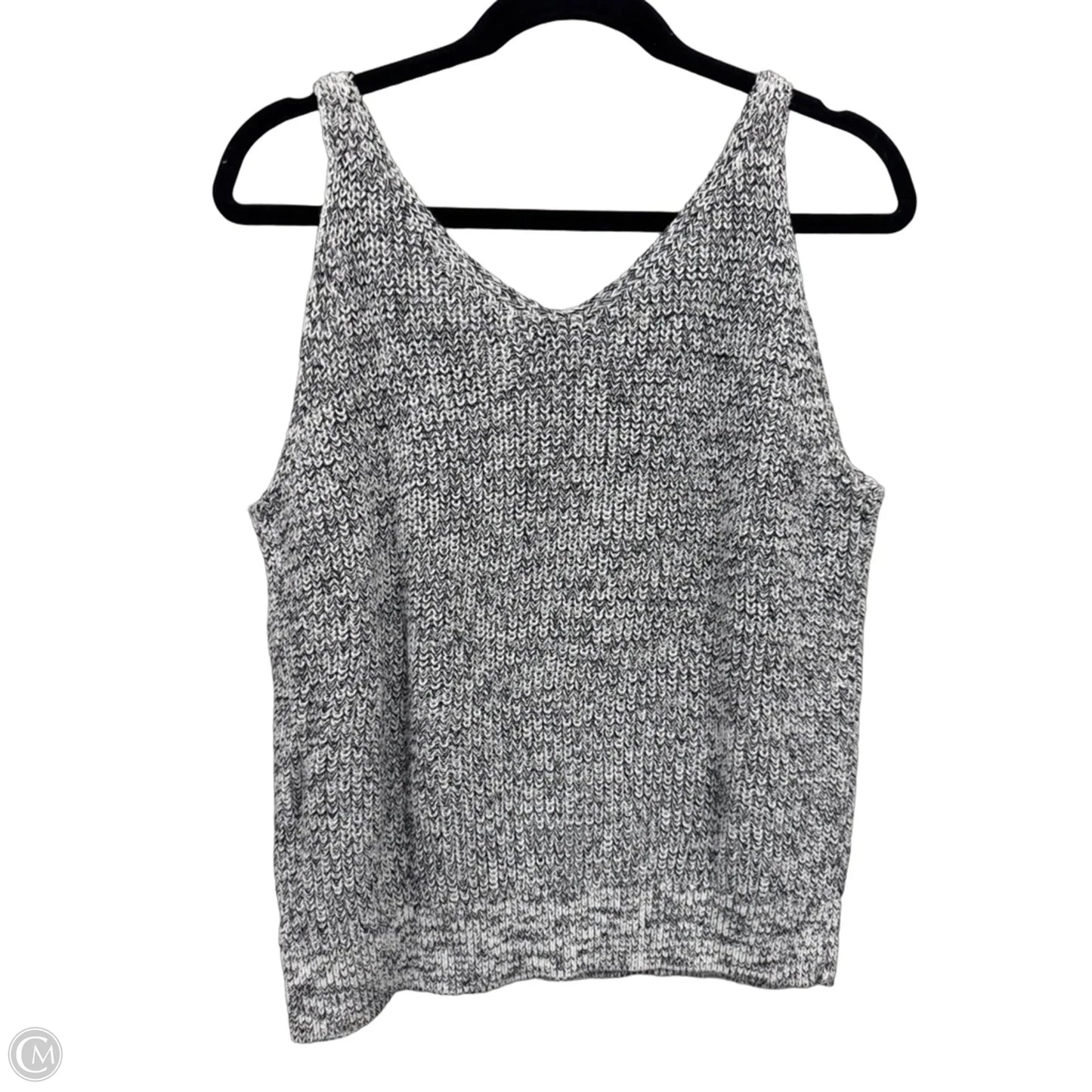 Top Sleeveless By Evereve In Blue & White, Size: Xl