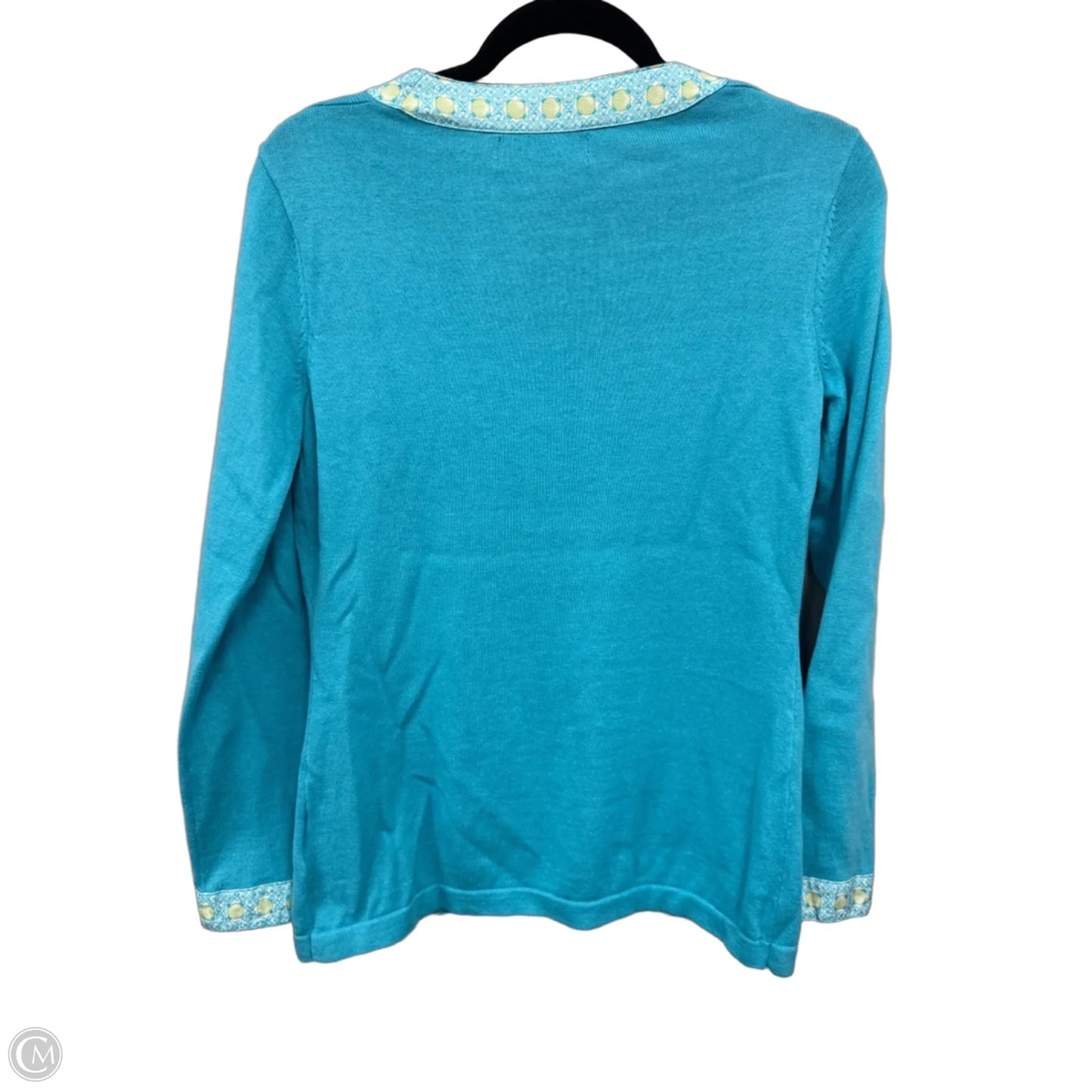 Sweater By Vineyard Vines In Blue & Yellow, Size: M